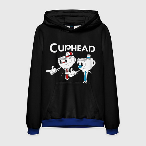 Мужская толстовка Cuphead грозные ребята из Криминального чтива / 3D-Синий – фото 1