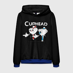 Толстовка-худи мужская Cuphead грозные ребята из Криминального чтива, цвет: 3D-синий