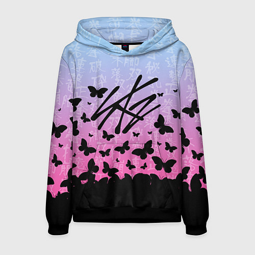 Мужская толстовка Stray Kids Бабочки / 3D-Черный – фото 1