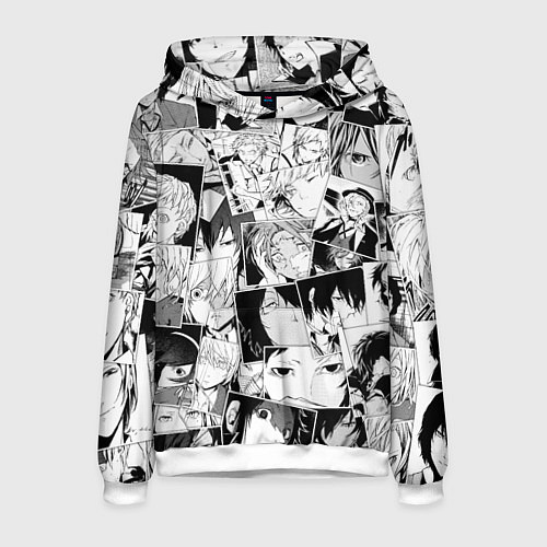 Мужская толстовка Bungo Stray Dogs pattern / 3D-Белый – фото 1