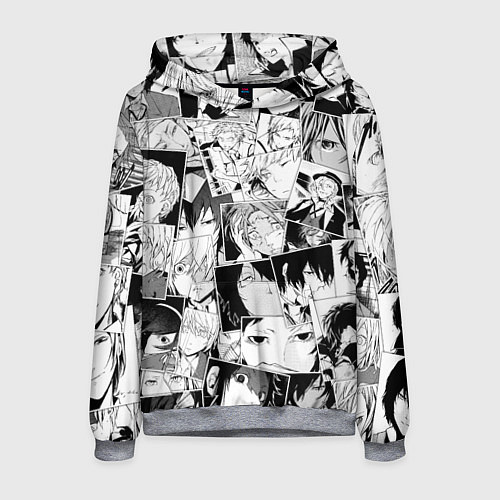 Мужская толстовка Bungo Stray Dogs pattern / 3D-Меланж – фото 1