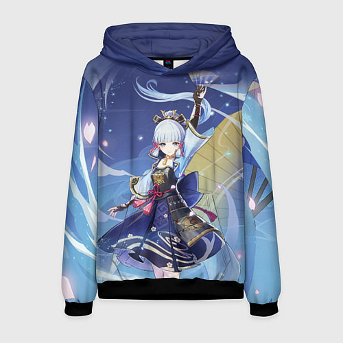 Мужская толстовка Ayaka Genshin Impact / 3D-Черный – фото 1