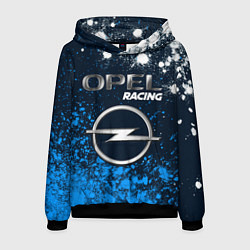 Толстовка-худи мужская OPEL Racing Краска, цвет: 3D-черный