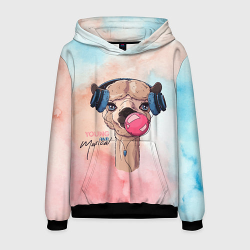 Мужская толстовка Young musical / 3D-Черный – фото 1