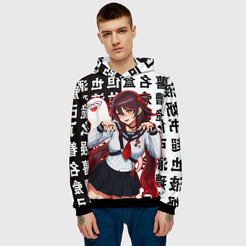 Мужская толстовка Ху Тао модная Genshin Impact Геншин / 3D-Черный – фото 3
