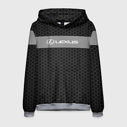 Толстовка-худи мужская Lexus соты, цвет: 3D-меланж