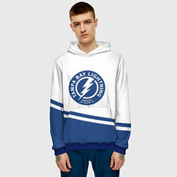 Толстовка-худи мужская Tampa Bay Lightning NHL, цвет: 3D-синий — фото 2