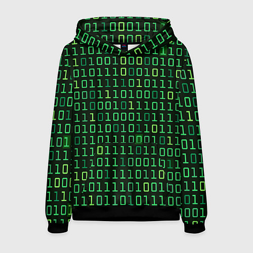 Мужская толстовка Двоичный Код Binary Code / 3D-Черный – фото 1