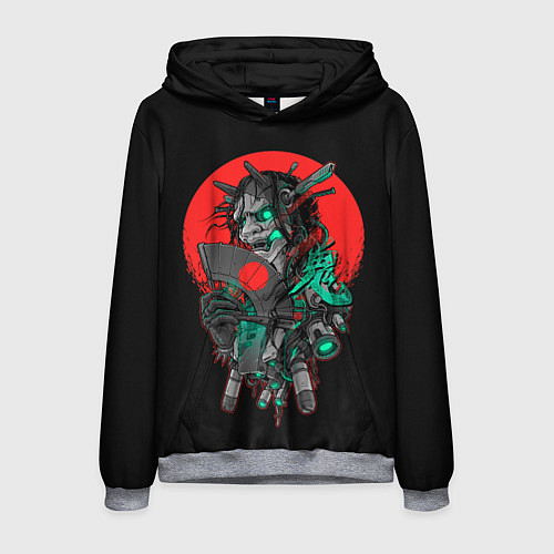 Мужская толстовка Меха Демон Они / 3D-Меланж – фото 1