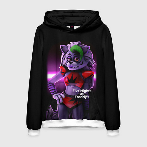 Мужская толстовка Five Nights at Freddys: Security Breach Волчица Ро / 3D-Белый – фото 1