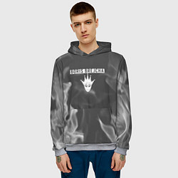 Толстовка-худи мужская Boris brejcha огонь, цвет: 3D-меланж — фото 2