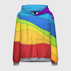 Толстовка-худи мужская Fashion pattern 2022 Wave, цвет: 3D-меланж