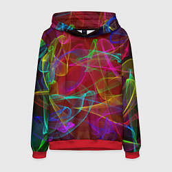 Толстовка-худи мужская Color neon pattern Vanguard, цвет: 3D-красный