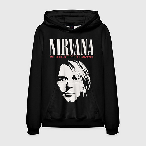 Мужская толстовка NIRVANA Kurt Cobain / 3D-Черный – фото 1