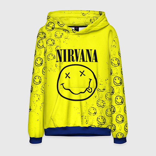 Мужская толстовка NIRVANA лого / 3D-Синий – фото 1