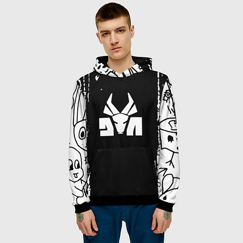 Мужская толстовка Die antwoord / 3D-Черный – фото 3