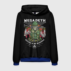 Толстовка-худи мужская MEGADETH killing is my business, цвет: 3D-синий