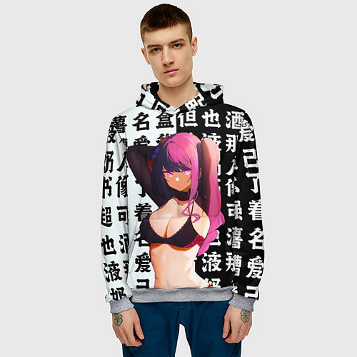 Мужская толстовка Баал в купальнике Шогун Райден Геншин Импакт / 3D-Меланж – фото 3