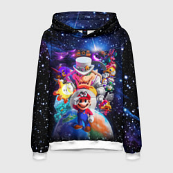 Толстовка-худи мужская Super Mario Odyssey Space Video game, цвет: 3D-белый