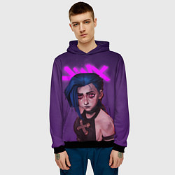 Толстовка-худи мужская ARCANE League Of Legends JINX, цвет: 3D-черный — фото 2