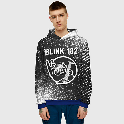 Мужская толстовка Blink 182 КОТ Спрей / 3D-Синий – фото 3