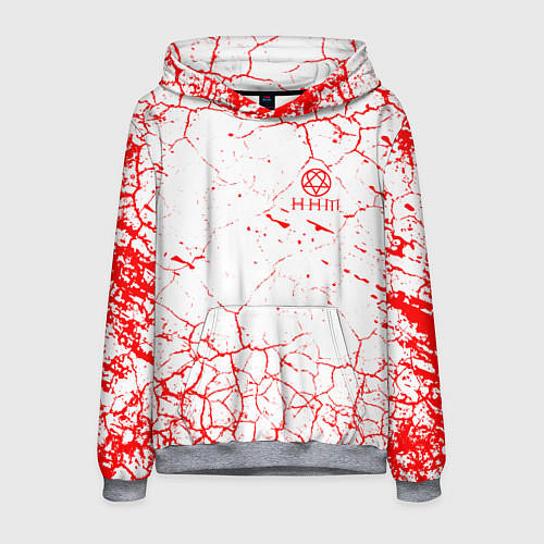 Мужская толстовка HIM Трещины / 3D-Меланж – фото 1
