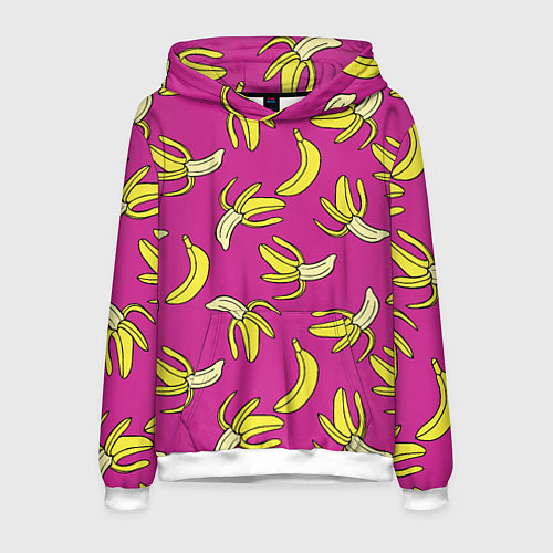 Мужская толстовка Banana pattern Summer Color / 3D-Белый – фото 1