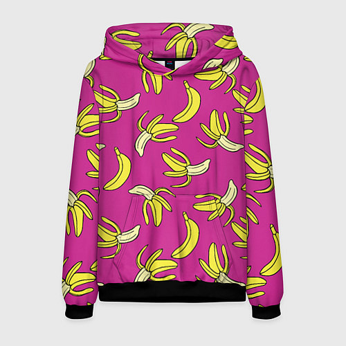 Мужская толстовка Banana pattern Summer Color / 3D-Черный – фото 1