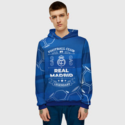 Толстовка-худи мужская Real Madrid FC 1, цвет: 3D-синий — фото 2