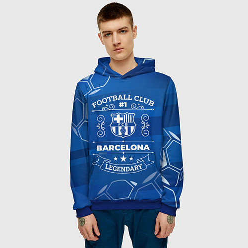 Мужская толстовка Barcelona FC 1 / 3D-Синий – фото 3