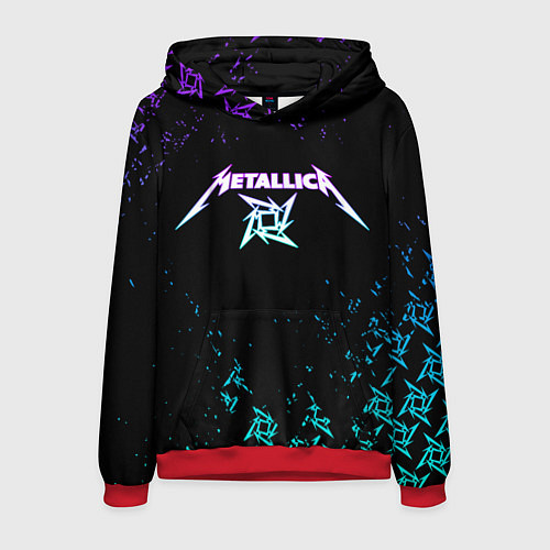 Мужская толстовка Metallica металлика neon / 3D-Красный – фото 1