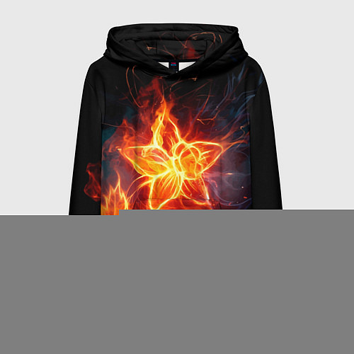 Мужская толстовка Flower Neon Fashion 2035 Flame / 3D-Красный – фото 1