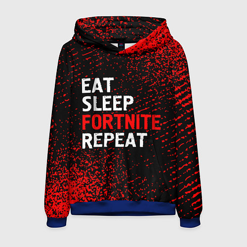 Мужская толстовка Eat Sleep Fortnite Repeat Арт / 3D-Синий – фото 1