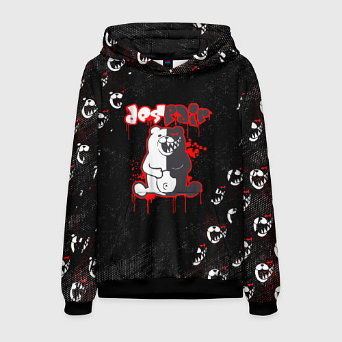 Мужская толстовка Monokuma Паттерн / 3D-Черный – фото 1