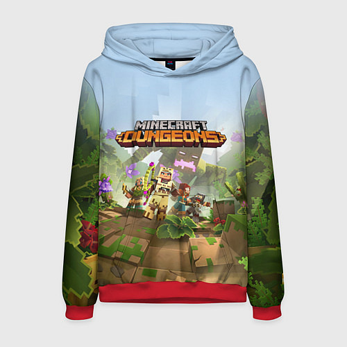 Мужская толстовка Minecraft Dungeons Heroes Video game / 3D-Красный – фото 1