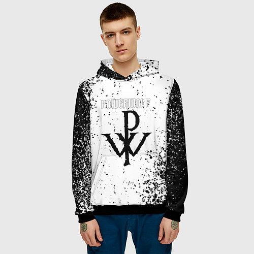 Мужская толстовка Powerwolf знак / 3D-Черный – фото 3