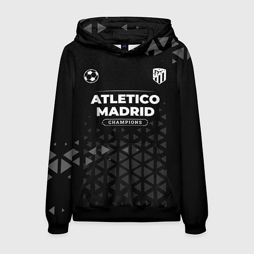 Мужская толстовка Atletico Madrid Форма Champions / 3D-Черный – фото 1