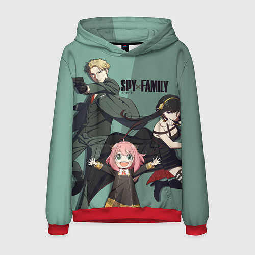 Мужская толстовка Семья Шпиона Family / 3D-Красный – фото 1