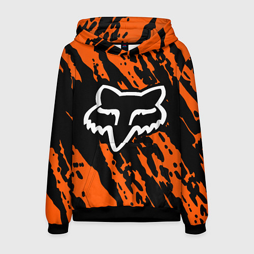 Мужская толстовка FOX MOTOCROSS ORANGE / 3D-Черный – фото 1