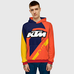 Толстовка-худи мужская KTM VINTAGE SPORTWEAR, цвет: 3D-красный — фото 2