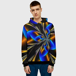 Толстовка-худи мужская Neon vanguard pattern Fashion 2023, цвет: 3D-черный — фото 2