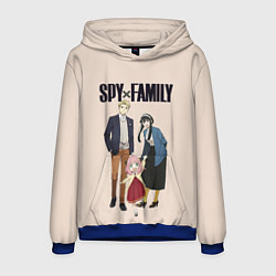 Толстовка-худи мужская Spy x Family Семья шпиона, цвет: 3D-синий