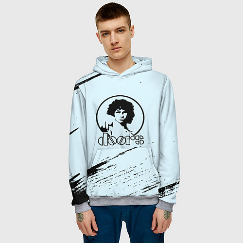 Мужская толстовка The doors музыкант / 3D-Меланж – фото 3