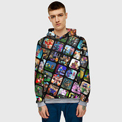 Толстовка-худи мужская ROBLOX СЮЖЕТЫ, цвет: 3D-меланж — фото 2