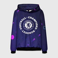 Толстовка-худи мужская Chelsea Легенды Чемпионы, цвет: 3D-черный