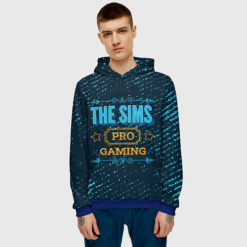 Мужская толстовка The Sims Gaming PRO / 3D-Синий – фото 3
