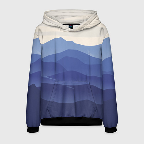 Мужская толстовка Нежность Природа / 3D-Черный – фото 1