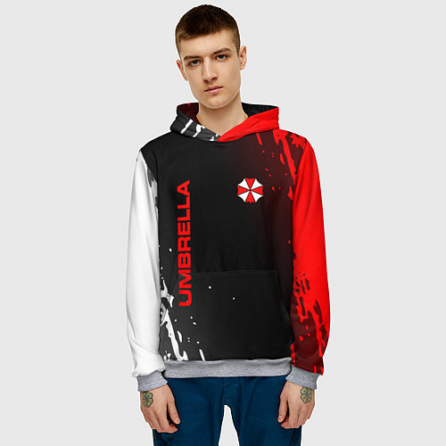 Мужская толстовка Resident evil амбрелла / 3D-Меланж – фото 3