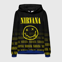 Толстовка-худи мужская Smile Nirvana, цвет: 3D-синий