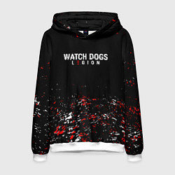 Толстовка-худи мужская Watch Dogs 2 Брызги красок, цвет: 3D-белый